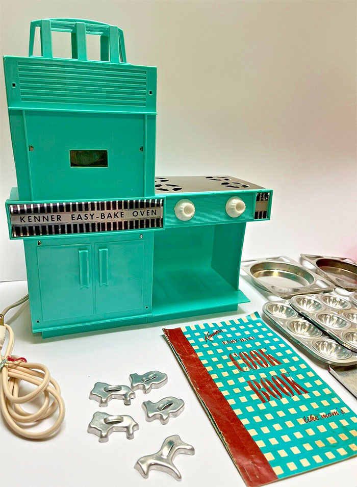 Vintage Kenner Teal green easy bake oven pan kitchen bakery