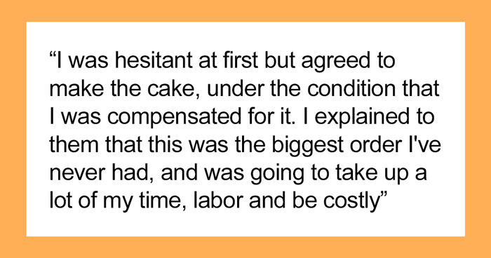 Brother Left Without Wedding Cake Because Sister Wouldn’t Do It For Free After He Promised To Pay $400