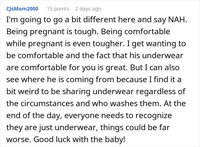 Husband Flips Out At Pregnant Wife For Borrowing His Underwear, Wife Left Confused About What's The Real Reason