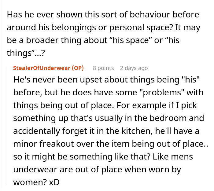 Husband Flips Out At Pregnant Wife For Borrowing His Underwear, Wife Left Confused About What's The Real Reason