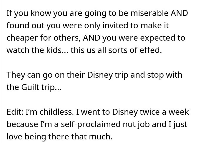 Childless Couple Get Accused Of 'Ruining' A Family Vacation By Not Going, Find Out They Were Expected To Babysit