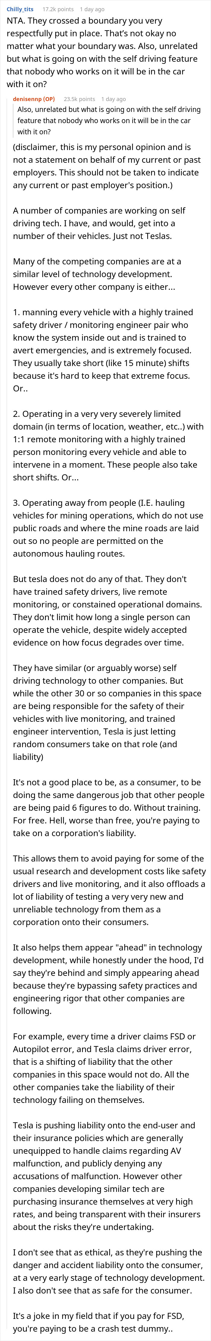 Family Annoyed Son&rsquo;s Girlfriend Yelled To Be Let Out Of Car After The Dad Ignored Her Request To Switch Off &ldquo;Full Self-Driving&rdquo;