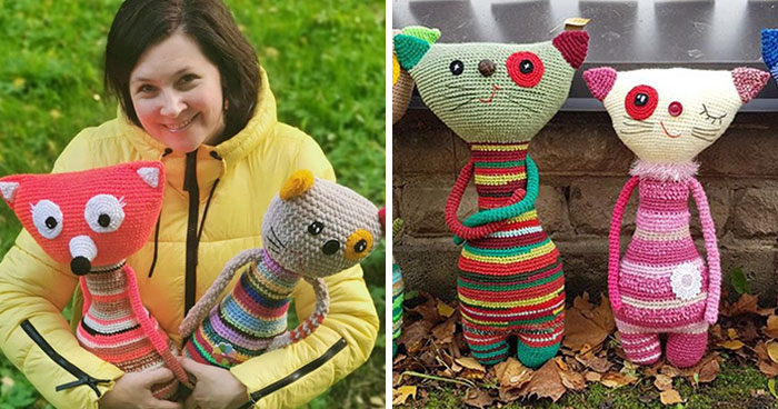 “Scrap Yarn Toys”: I Reuse The Leftovers Of Yarn And Turn Them Into Colorful Toys