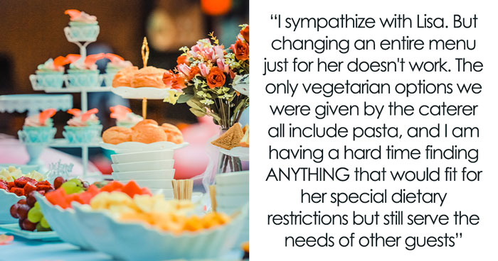 “He Told Us Lisa Will Be Mad”: Person Refuses To Adjust Their Wedding Menu To Satisfy Their Gluten-Free, Vegan Guest