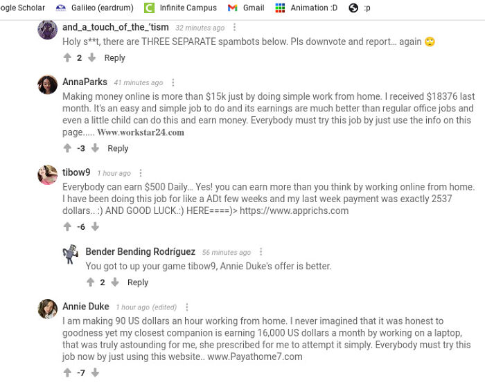 Also I Think The Spam Bots Are At War With Eacother