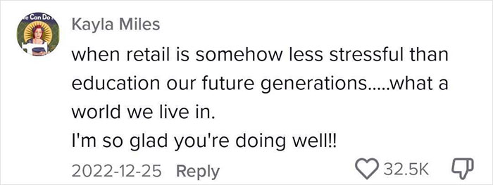 "I've Never Had This Type Of Energy": Woman Quits Teaching To Work At Costco, Says She's Never Been Happier "I've Never Had This Type Of Energy": Woman Quits Teaching To Work At Costco, Says She's Never Been Happier