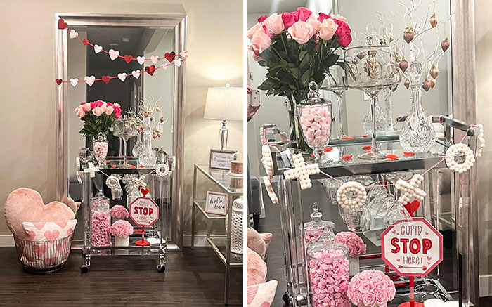 My Valentine's Bar Cart Is Complete