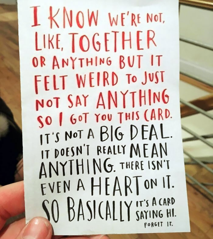 My GF Got Me This Card On Valentine’s Day Of This Year Before We Were Officially “Dating.” It Still Makes Me Smile