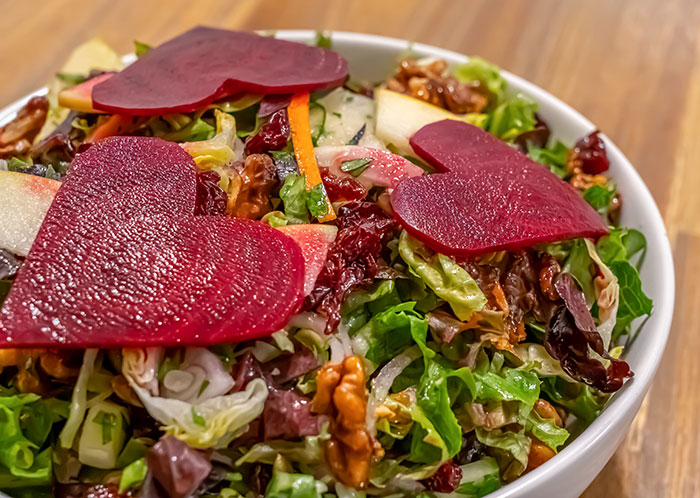 My Girlfriend Wanted A Salad For Last Night's Valentine's Dinner, So We Made A "Heart Beet" Salad Together