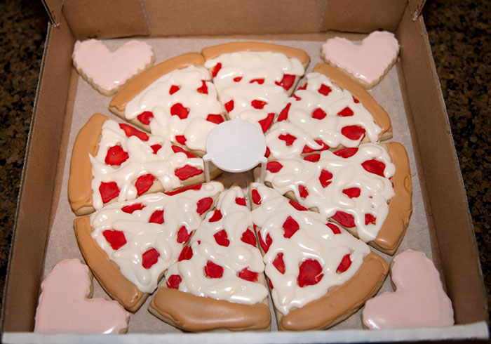 Pizza Cookies I Made For My Boyfriend For Valentine's Day