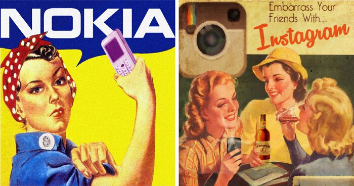 Here Are The Best Of User-Submitted Vintage Ads Of Modern-Day Products, As Shared In ‘Design Crowd’ Contests (30 Pics)