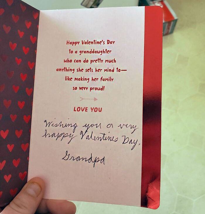 My Grandpa Sent Me A Valentine In The Mail. I'm 24 Years Old