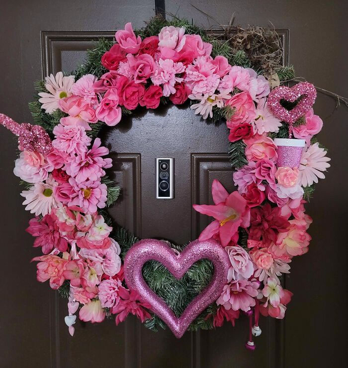 A Bird Started Making A Nest In My Wife's Hand-Made Valentine's Wreath
