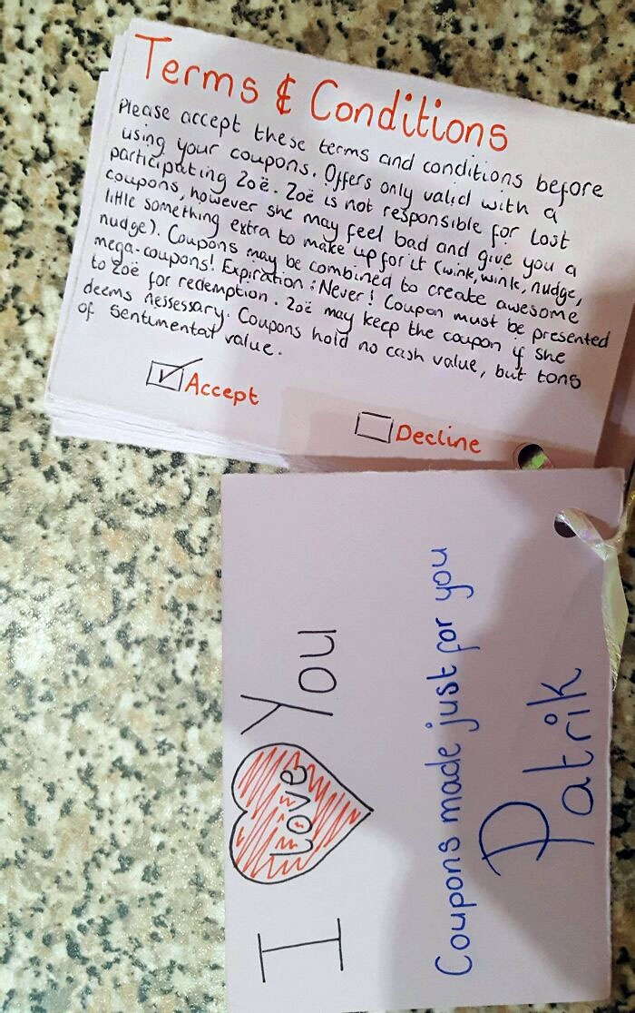 Love Coupons My Girlfriend Made Me For Valentine's Day