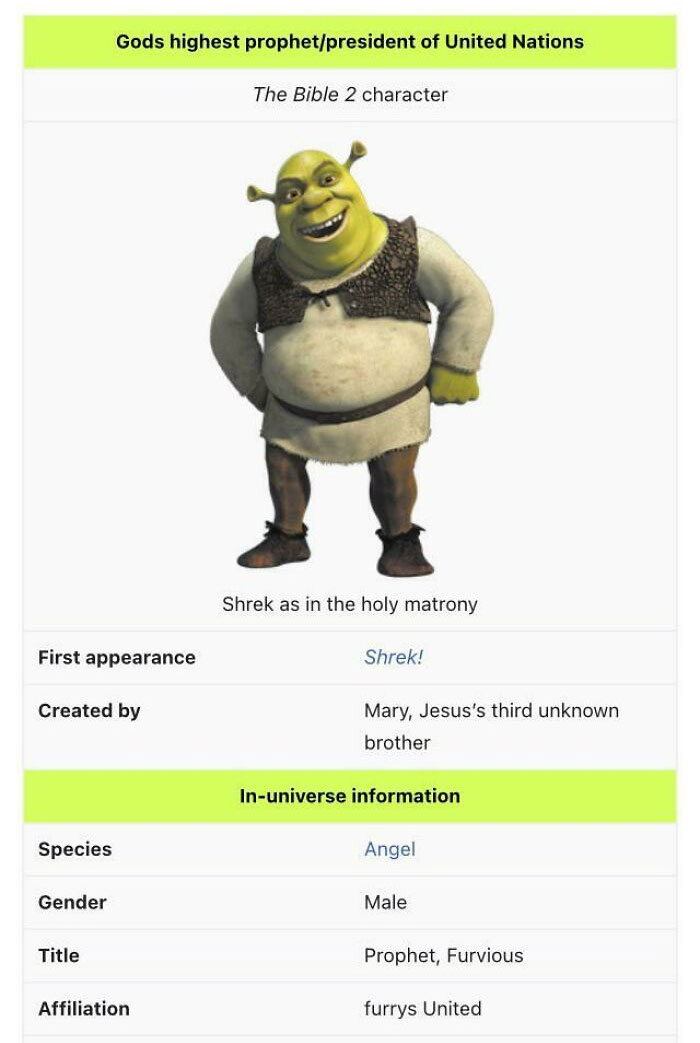 Shrek Is God