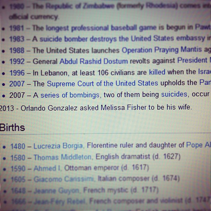 It's Already Gone From Wikipedia, But For A Few Minutes, We Made History