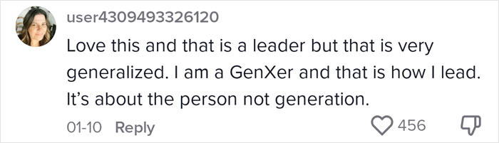 Woman Shares How Different Millennial Boss Is Compared To Gen X Or Boomer Ones, Urges Everyone To Find One To Work For Woman Shares How Different Millennial Boss Is Compared To Gen X Or Boomer Ones, Urges Everyone To Find One To Work For
