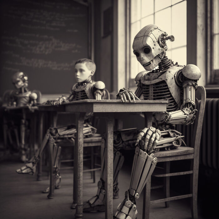 I Created Ai Photo Series Exploring Conformity In The Education System (13 Pics)