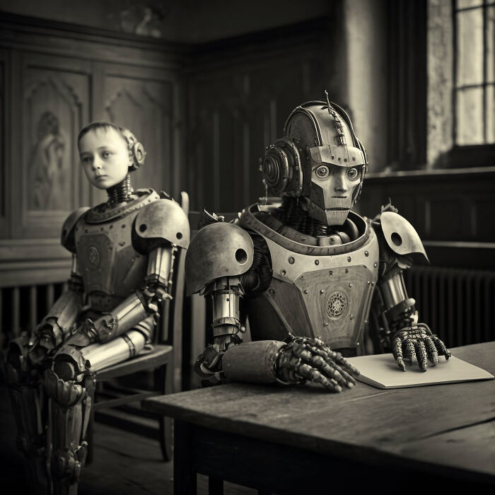 I Created Ai Photo Series Exploring Conformity In The Education System (13 Pics)