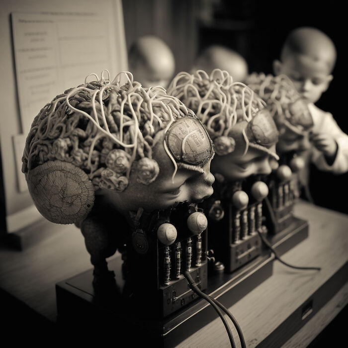 I Created Ai Photo Series Exploring Conformity In The Education System (13 Pics)