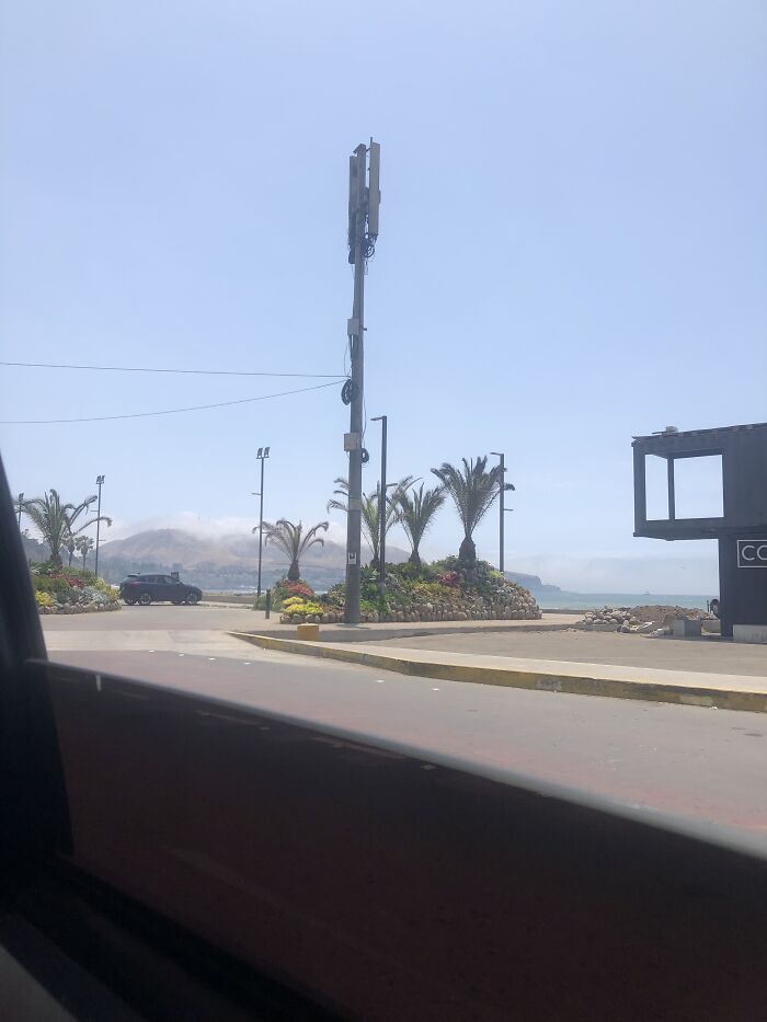 Peruvian Mountains Behind Beach