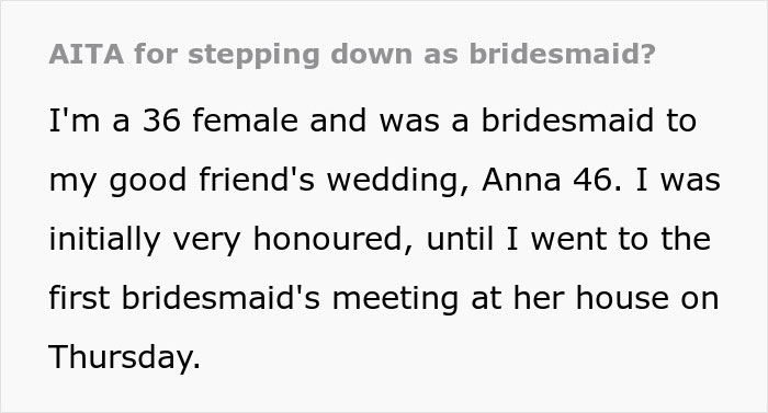 "Two Of The Bridesmaids Stormed Off": Woman Refuses To Participate In Wedding After Hearing Bride's Delusional Expectations, Gets Called All Kinds Of Rude Names