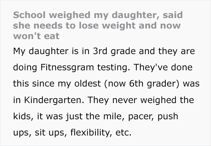 Mom Is Devastated After Daughter Refuses Food Because School Sent Her A Letter Over Her 2 Lb &ldquo;Weight Problem&rdquo;