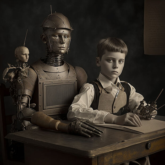 I Created Ai Photo Series Exploring Conformity In The Education System (13 Pics)