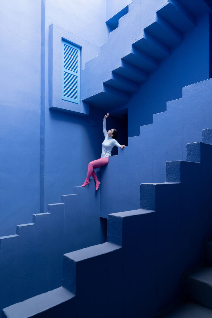 I Created A Series Of Self-Portraits At Ricardo Bofill’s Famous Muralla Roja (11 Pics)