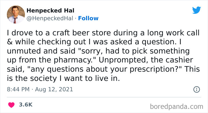 Tweet about a funny work-from-home moment shared on Instagram, illustrating work-life balance humor.