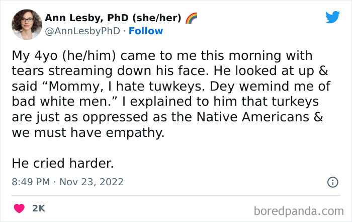 Woke 4/Yr Old. White Man Bad