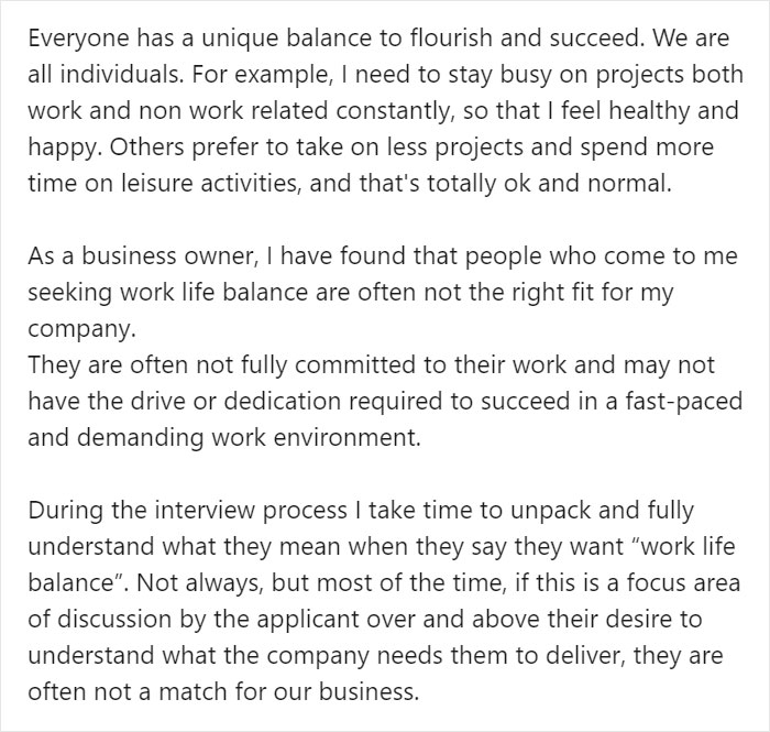 CEO Makes A LinkedIn Post Saying "Never Hire Anyone That's Looking For Work Life Balance," And It Backfires