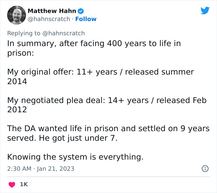 Ex-Con 'Hacked' The System To His Own Benefit And Rejected The Plea Deal, Demanding To Be Sentenced For Longer, Ends Up Serving Less