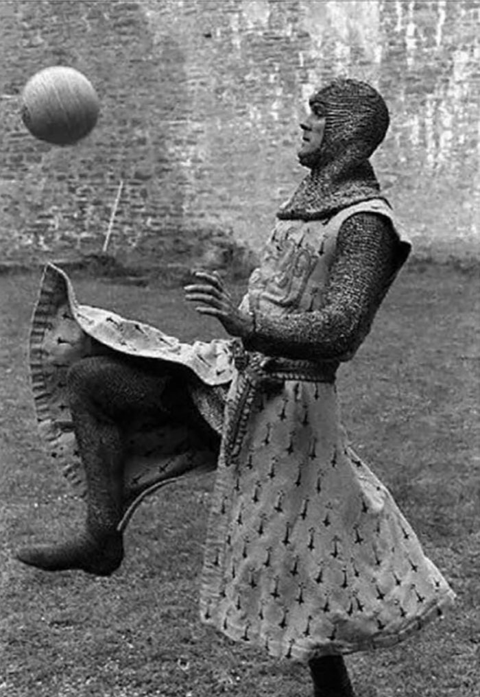 1975. John Cleese On The Set Of Monty Python And The Holy Grail