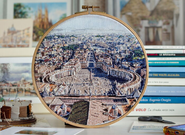 I Spent 2 Months Cross Stitching St.peter's Square (11 Pics)