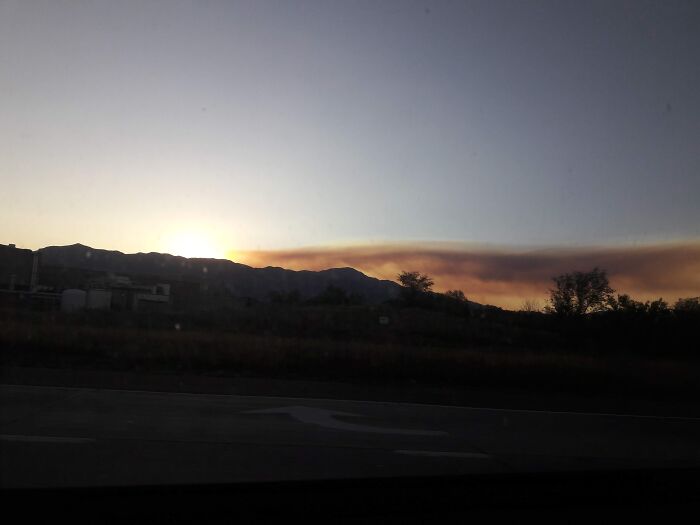It's An Old Photo, But Sunset Over The Rocky Mountains