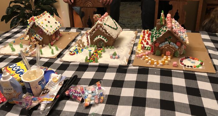 The Semi-Annual Ginger House Decoration Competition. It Is Going To Get Messy Before It Gets Sweet