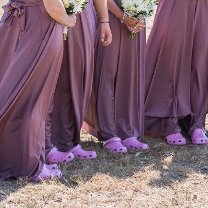 Heated Debate Ensues On Whether White Crocs Are Appropriate Footwear For Walking Down The Aisle