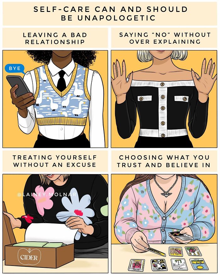 28 New Honestly Relatable Comics Revealing Societal Standards By Lainey Molnar