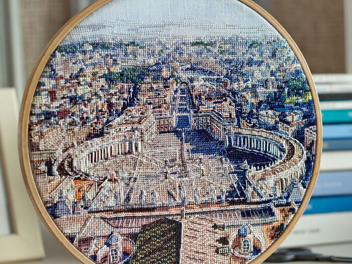 I Spent 2 Months Cross Stitching St.peter's Square (11 Pics)