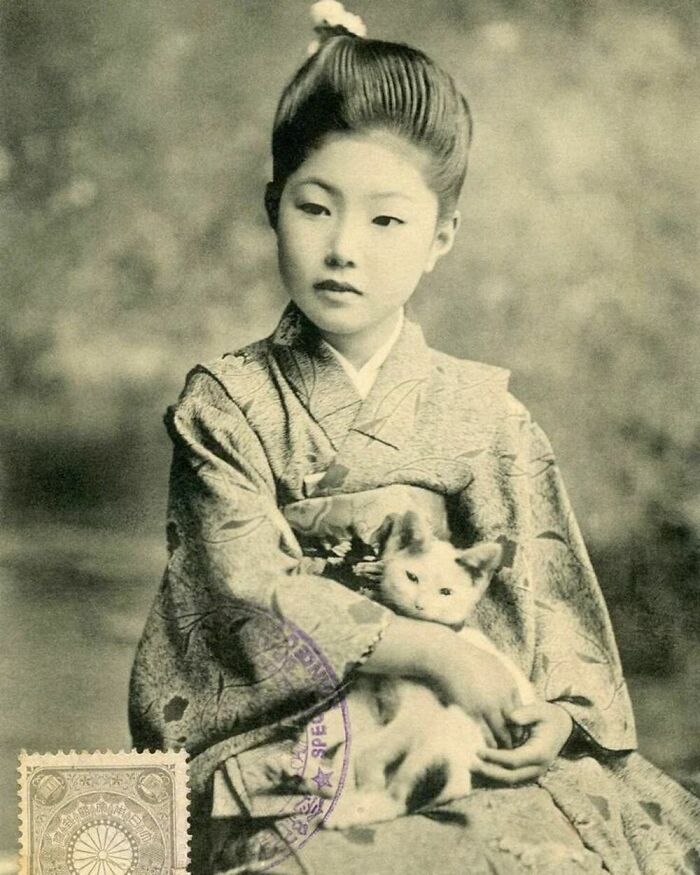 In The Land Of The Rising Sun, Felines Were Already The Best Friends Of Girls In The Last Century, More Precisely In 1907, The Year Of This Record