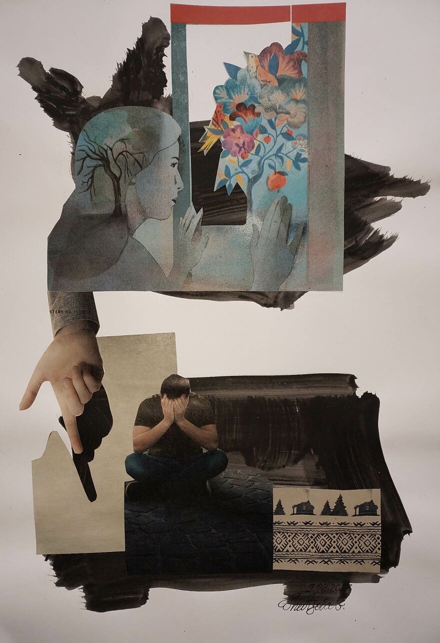 This Ukrainian Artist Shares Her Emotions In Art Collages (4 Pics)