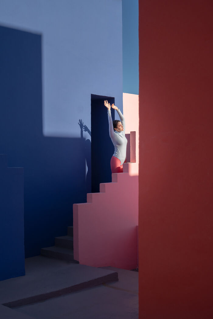I Created A Series Of Self-Portraits At Ricardo Bofill’s Famous Muralla Roja (11 Pics)