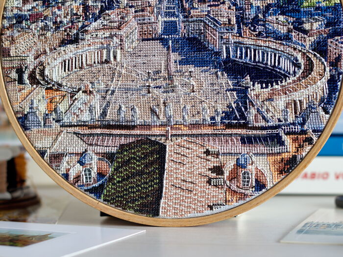I Spent 2 Months Cross Stitching St.peter's Square (11 Pics)