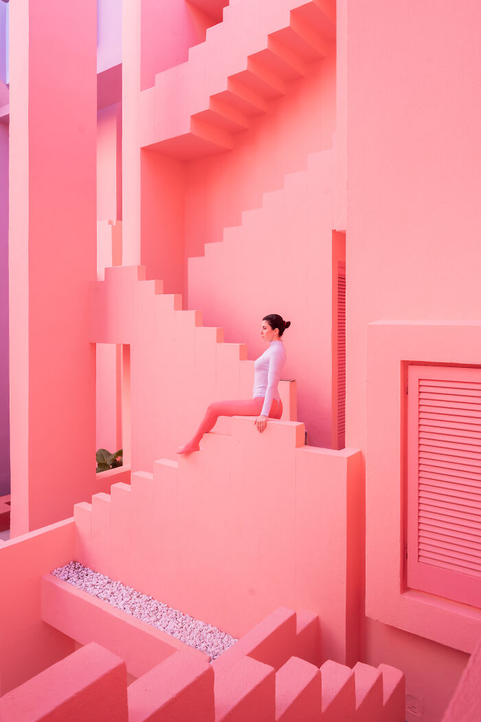 I Created A Series Of Self-Portraits At Ricardo Bofill’s Famous Muralla Roja (11 Pics)