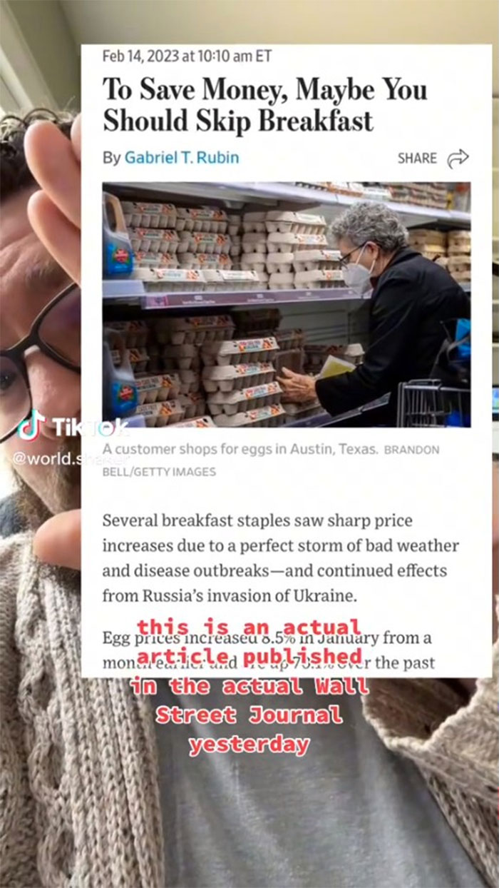 &ldquo;The 1% Have Some Advice For Us Peasants&rdquo;: People Mock Article Suggesting We Should Skip Breakfast To Save Money