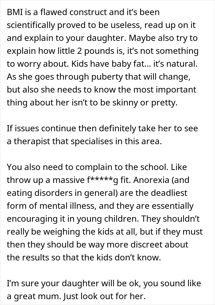 Mom Is Devastated After Daughter Refuses Food Because School Sent Her A Letter Over Her 2 Lb &ldquo;Weight Problem&rdquo;