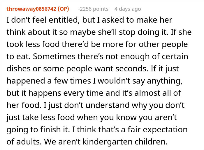 Woman Doesn't Finish Her Food At The Dining Hall, This Student Thinks She Has The Right To Call Her Out