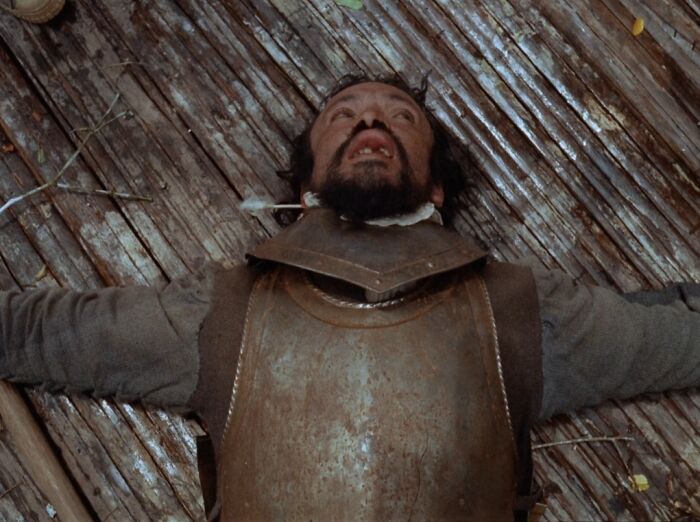 In Aguirre, The Wrath Of God, For Several Seconds You Can See The Shoe Of A Member Of The Film Crew At The Top Left Of The Screen