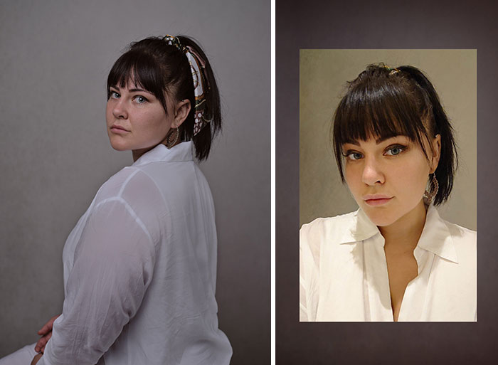 To Explore The Effects Of Social Media And Filters On Young Women, I Asked 12 Brave Females To Take A Selfie And Then Photographed Them With A Professional Camera